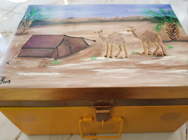 Picture of صندوق معدني رسم يدوي