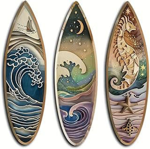 Picture of  3 Pcs, Surfboard Wall Decor 1