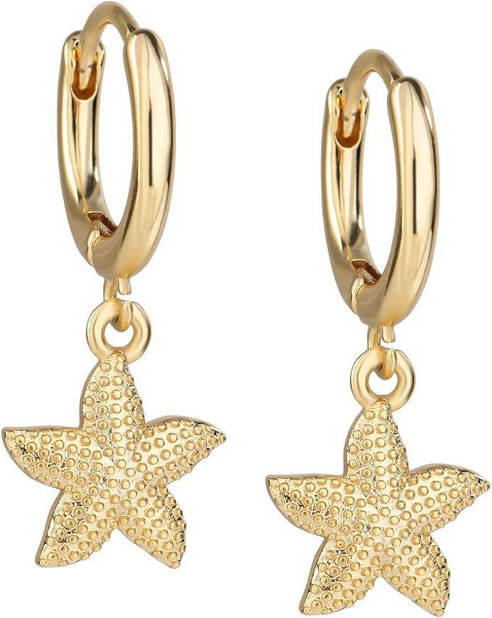 Picture of Beachfront gold earrings, seajewelry5