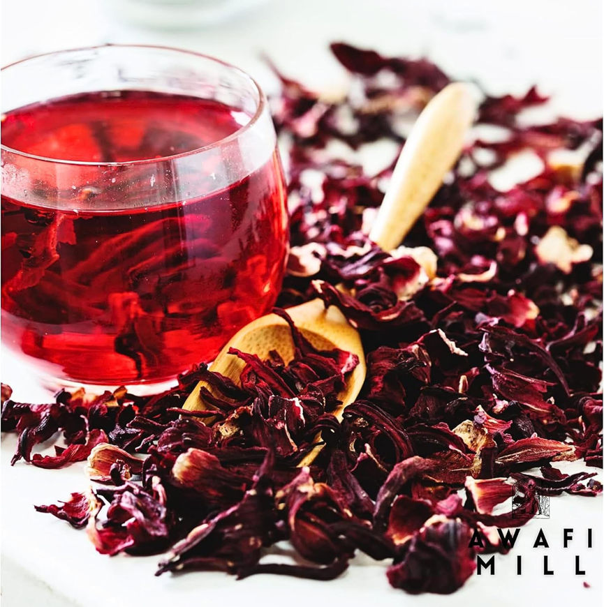 Picture of Natural dried herbal tea in the form of hibiscus flower