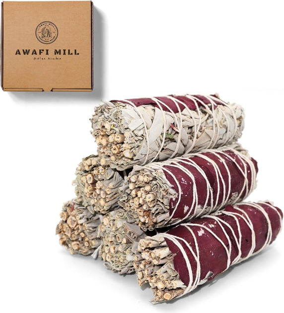 Picture of White sage stick with rose staining 