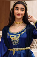 Picture of Elegant heritage satin mukhiras for occasions 