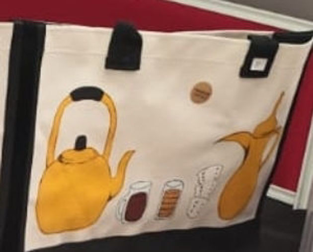 Picture of Drawing on the cloth bags is lightning shape  