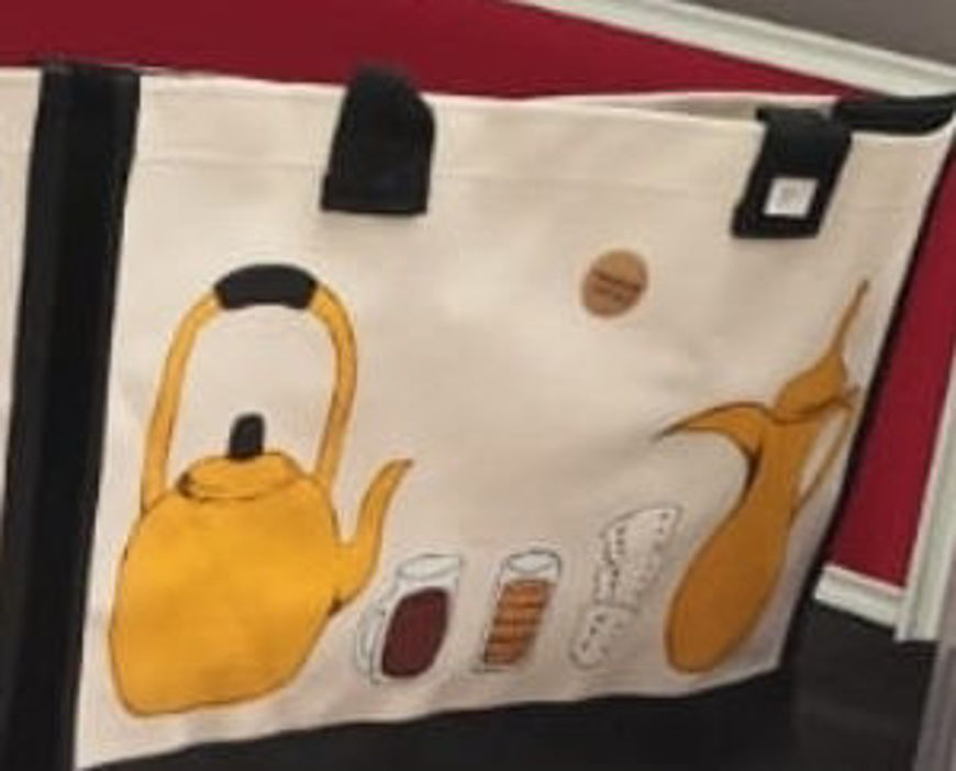 Picture of Drawing on the cloth bags is lightning shape  