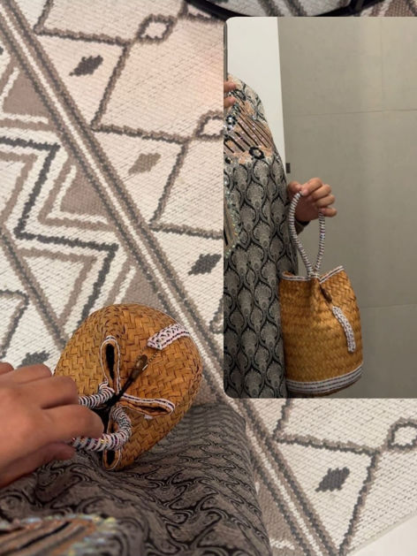 Picture of The silver wicker bag