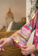 Picture of Dress for occasions lined with Armenian silk and the piece chiffon for water with hand and belt and waist