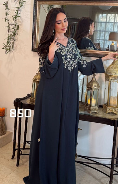 Picture of Abaya for trips and swirls is colored( dark turquoise with my swirl