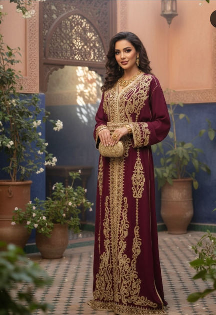 Picture of Modern red and gold scraping