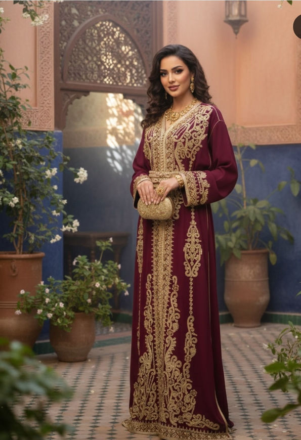 Picture of Modern red and gold scraping