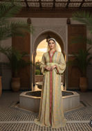 Picture of Moroccan kaftan embroidered with colors