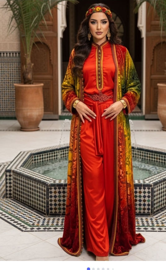 Picture of Moroccan Kaftan with trousers 