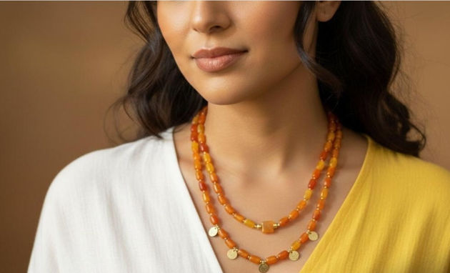 Picture of ? Orange Gemstone Necklace