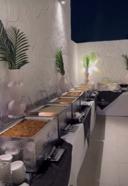 Picture of A variety of drinks, cakes and food