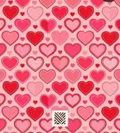 Picture of Colored hearts pieces