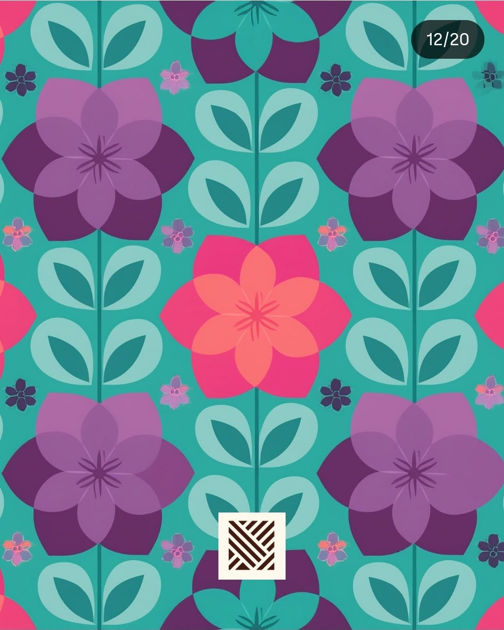 Picture of Soft cotton pieces with flowers 