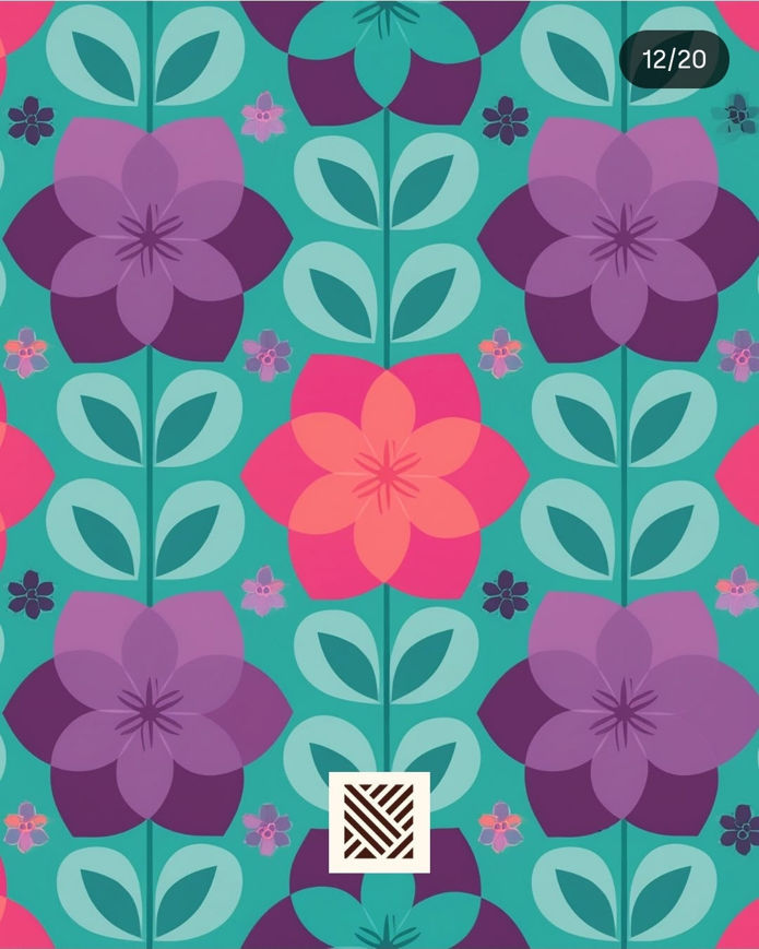 Picture of Soft cotton pieces with flowers 