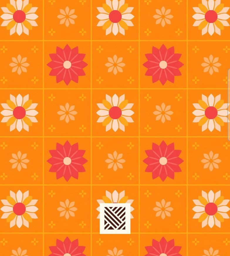 Picture of Soft cotton pieces orange and yellow