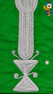 Picture of Grass green thobe and kandura.