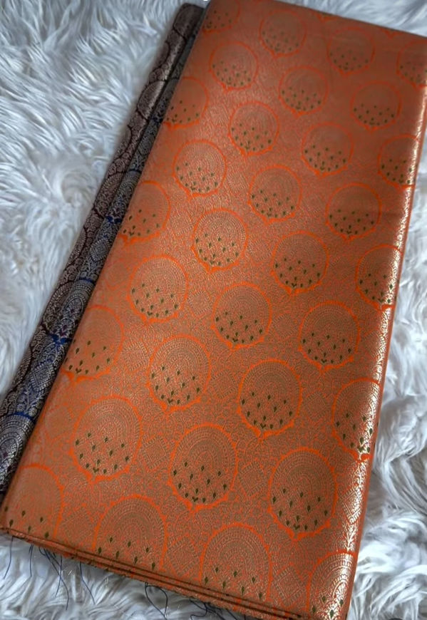 Picture of Soft silk colored orange