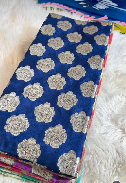 Picture of Soft blue colored silk