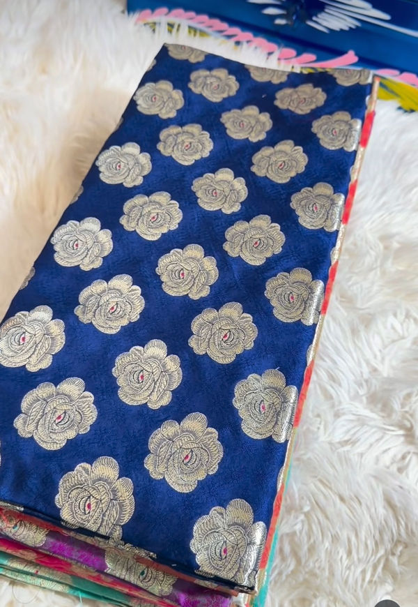 Picture of Soft blue colored silk
