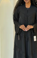 Picture of Chiffon Abaya for occasions and sleeve French lace with Sheila