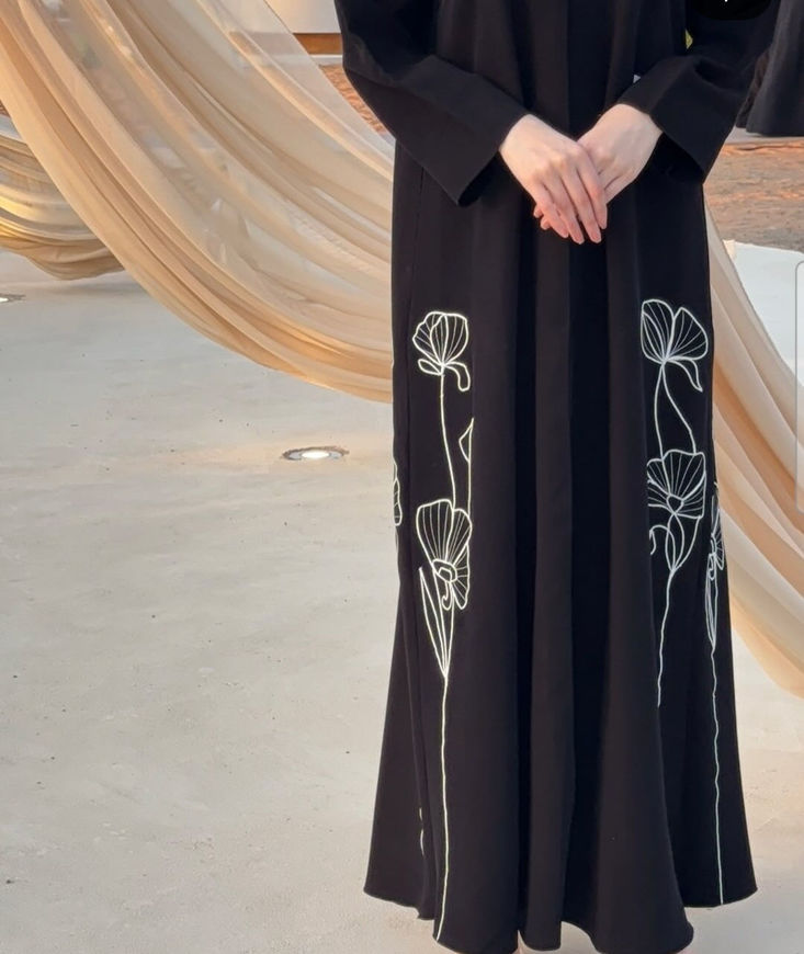 Picture of Abaya for outings and swirls Crepe with Sheila