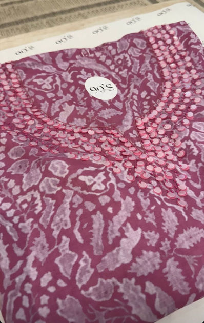 Picture of Cotton Cotton Threaded Pink