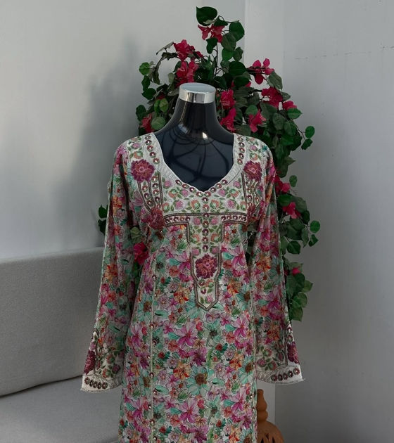 Picture of Embroidered with flowers