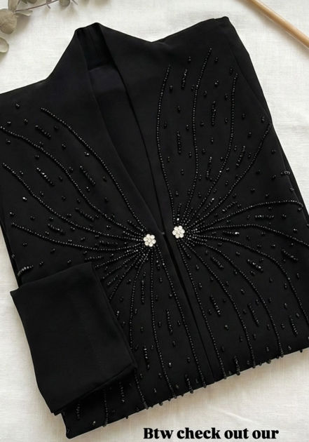 Picture of Abaya for occasions Crepe with hand work with Sheila