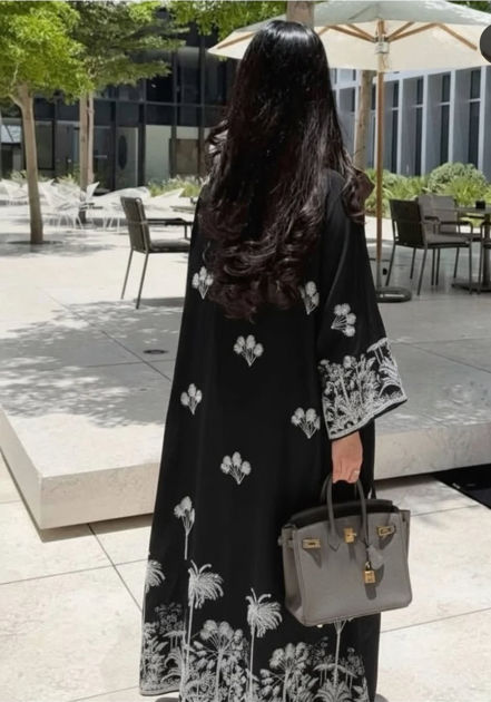 Picture of Abaya for occasions palm embroidery with hand work with Sheila