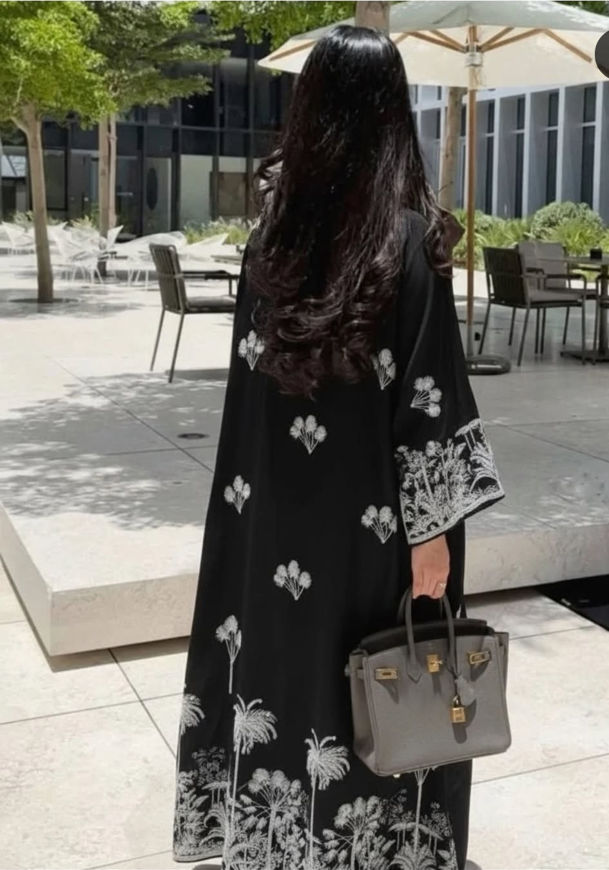 Picture of Abaya for occasions palm embroidery with hand work with Sheila