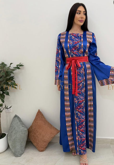 Picture of Blue embroidered dress