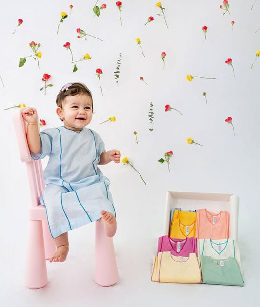 Picture of Colorful galabia for newborns up to one year old