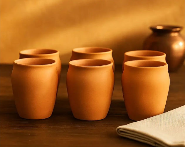 Picture of Terrapura Traditional Terracotta Kulhad Set (Pack of 6)