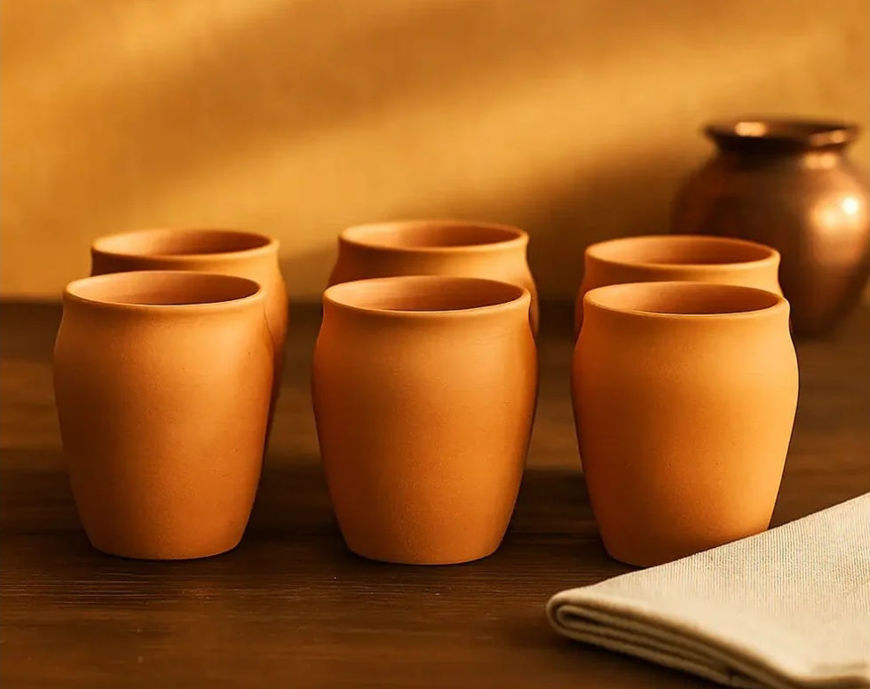 Picture of Terrapura Traditional Terracotta Kulhad Set (Pack of 6)